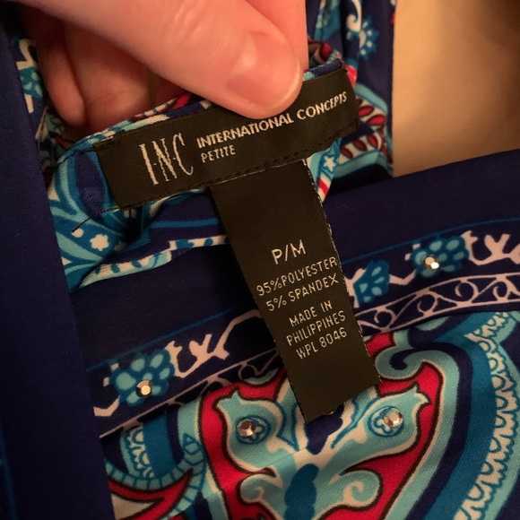 NWT INC Paisley beaded maxi dress PM - Picture 10 of 16